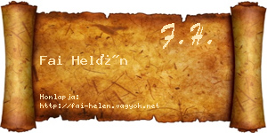 Fai Helén névjegykártya